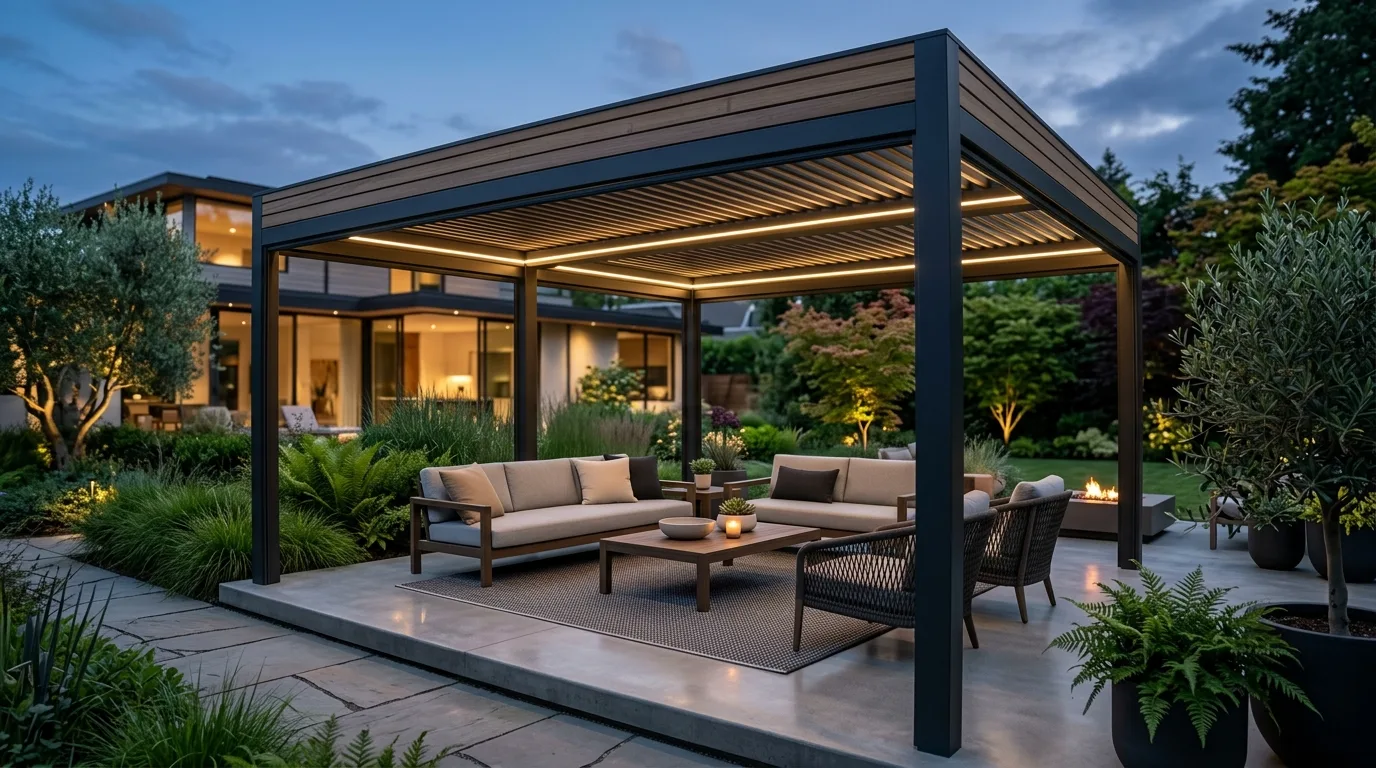 Curtained Gazebo Corner